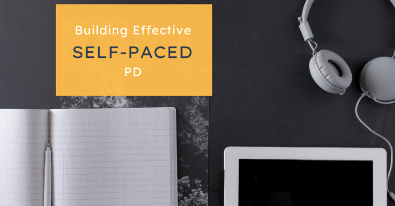 Building effective self-paced PD