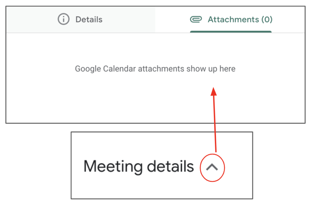 Docs attached to a Google calendar event can be accessed from the Google Meet for that event.